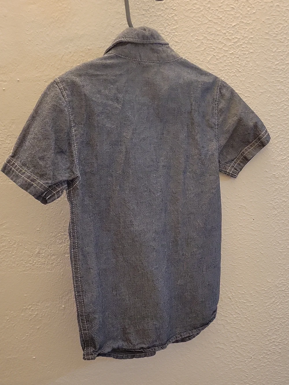 Carter's Boys' Short Sleeve Chambray Shirt - Blue 3t